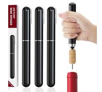 Tycoonest Abridor de Vino a Presión de Aire 2 en 1, Sacacorchos Profesional con Corta Cápsulas, Abrebotellas Portátil Accesorios Vino para Hogar, Fiestas, Viaje, Camping (3 Piezas)