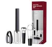 Tycoonest Juego de Sacacorchos de Aire a Presión, Incluye Abrebotellas, Corta Cápsulas, Tapón de Botella y Vertedor, Abridor de Vino Profesional, Amantes del Vino Regalo Set
