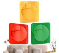 TyCylKu 3 espejos sensoriales de burbujas de 25,4 cm, espejos de pared sensoriales acrílicos, rojo, verde, amarillo, 3 colores, sensoriales, espejo de burbujas para decoración de habitación, espejos