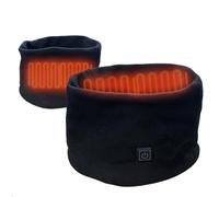 TyCylKu Bufanda de cuello con calefacción por USB, forro polar de 26 x 14 cm, 3 modos, calentador de cuello térmico de invierno, bufanda eléctrica para cuello, bufanda de cuello negro, tubo eléctrico