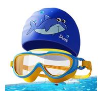TyCylKu Gafas de Natación - Gorro de Natación - Gafas y Gorro de Baño Antivaho Impermeables Ajustables para Niños Jóvenes Entrenamiento Snorkel Playa Piscina Actividades Acuáticas