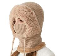 TyCylKu Gorros de Punto para Mujer - Protector Facial Abrigado para Invierno,Bufanda De Cabeza De Invierno Abrigada,para Ciclismo Viajes Esquí Bicicleta Snowboard