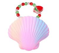 TyCylKu Pulseras infantiles para niños, pulsera de perlas de color degradado ligero - Pulsera ajustable para excursiones, camping, escuela, guardería