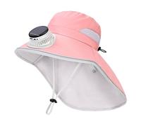 TyCylKu Sombrero con Ventilador Solar - Gorro Ventilador Refrescante,ala Ancha Protección UV Transpirable para Niños Niñas Playa Senderismo Vacaciones