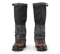 Tyenaza 1 par de Polainas para la Nieve para Caminar, Escalada, Ligeras, Impermeables, para Caza, Ciclismo, Polainas, Cubierta para piernas, 45,5 * 19,7 cm(Negro)