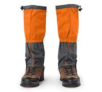 Tyenaza 1 par de Polainas para la Nieve para Caminar, Escalada, Ligeras, Impermeables, para Caza, Ciclismo, Polainas, Cubierta para piernas, 45,5 * 19,7 cm(Naranja)