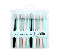 Tyenaza 10 paquete de adultos Ceprushes de dientes cabello suave cabello múltiples colas de cepillo de dientes con tapa para el cuidado