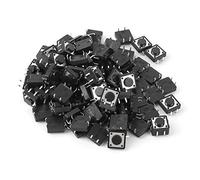 Tyenaza 100 Piezas Mini Interruptores TáCtiles de BotóN, DC12V 50mA Pulsador de Tacto Momentáneo, Accesorio de Interruptor TáCtil MomentáNeo, para Electro Doméstico, Proyectos ElectróNicos(12x12x5mm)