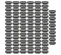 Tyenaza 100Pcs Hair Extension Snap Clip Safe 6 Teeth Wig Clip Set Hairpiece DIY Connection Home Salon Black U-Shaped