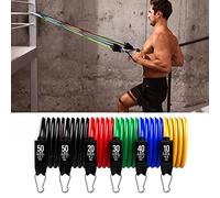 Tyenaza 11pcs Bands de Resistencia, Seta de Fitness Multifuncional de 200 LB de Ancla