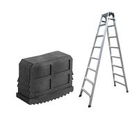 Tyenaza 2 Piezas/Par Pies de Escalera de Goma, Pies de Escaleras Antideslizantes, Stair de Aluminio Tacos de Patas, Acogedor Stair Feet de Goma, para Stair de Aluminio del Hogar(Negro)