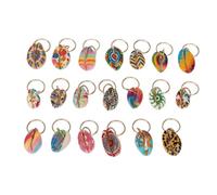Tyenaza 20pcs anillo de rastas de concha, bricolaje lindo exqusite trenza colgante clips accesorios para el cabello decoración