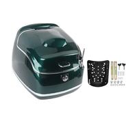 Tyenaza 38L Motorcycle Box Top Istustre Water Fit Universal Fit with Key Lock Base Base Motorcy Ciclometraje Trabajo de Almacenamiento de la de la para Guantes de Casco (Verde Oscuro)