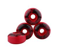 Tyenaza 4 Piezas Ruedas de Skate al Aire Libre Clásico, 52 x 30 mm Ruedas Patines Antideslizantes, PU Ruedas de Repuesto, Rueda de Monopatín, para Skateboard Patines Cuatro Roller Pennyboard(Rojo)