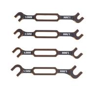 Tyenaza 4Pcs Metal Wrench for RC Car with 3/3.2/3.5/3.7/4/5/5.5/6mm Ball Heads Turnbuckle Ball End Joint Remover Tool (Gold)