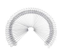 Tyenaza 50 piezas de alambres de metal para tarjetas fotográficas, notas, notas, clips, soportes para anillos, forma redonda, clip de alambre para manualidades, soportes para (Note style)