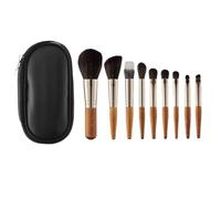 Tyenaza 9pcs Cepillo de maquillaje Combinación de agarre cómodo