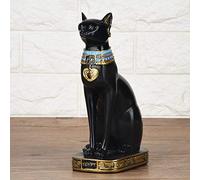 Tyenaza Adorno de Gato Egipcio, Escultura Gato Egipcio, Estatua de Resina de Gato Egipcio, Egipto Gato Diosa Bastet Estatua, para el Hogar Habitación Decoración Exquisita, Buen Regalo(28cm)