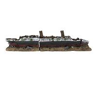 Tyenaza Adornos de Decoración de Acuarios, Adorno Creativo de Resina Barco Naufragado para Acuarios, Adorno de Decoración de Naufragios Perdidos Titanic, para Tanque Doméstico, Acuario, Pecera, Fuente
