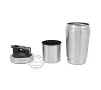 Tyenaza Agitador de Proteínas de Acero Inoxidable, Coctelera de Proteína de Gimnasio Portátil y Botella de Agua, Botella de Coctelera de Sección con Aislamiento de Pared Doble, para Fitness Yoga
