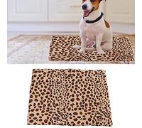 Tyenaza Almohadilla térmica de 5 V 2 A, Lavable, Plegable, con 3 temperaturas, Ajustable, Carga USB, Almohadilla térmica para Mascotas, para Gatos y Perros, 37 x 47 cm (Estampado de Leopardo)
