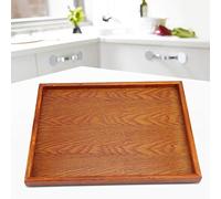Tyenaza Bandeja de Madera para Servir Plato, Platos de Madera para Carne, Bandeja de Madera pequeña Rectangular sólida Natural para Aperitivo de Queso para Fiestas de Comida(36 * 27cm)