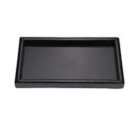 Tyenaza Bandeja de Servicio Bandeja de Comida Rectangular de Madera Negra Grande Bandeja de mayordomo Bandeja de Desayuno Plato Bandejas de Restaurante(22 * 12 * 2cm)