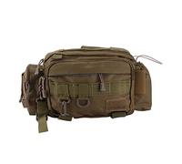 Tyenaza Bolsa de Aparejo de Pesca, Nylon 600D Fishing Gear Pack con cinturón de Cintura para Ciclismo al Aire Libre (Khaki)