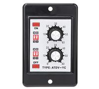 Tyenaza - Botón de relé de Temporizador, botón de Control de Encendido y | Interruptor horario Ciclo de repetición de corto período Temporizador intermitente de intervalo(AC(110/220v))