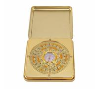 Tyenaza Brújula Feng Shui, Feng Shui Luo Pan Chino con Cubierta Abatible, Brújula China Antigua de Hierro Duradero para Suerte Presagio Geomántico Exorcizar Espíritus Malignos Geomántico(3,9 Pulgadas)