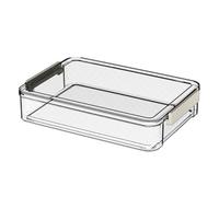 Tyenaza Caja de almacenamiento de papel A4, organizador de documentos transparente y duradero, caja de proyecto para revistas, fotos, sellos, sobres, facturas