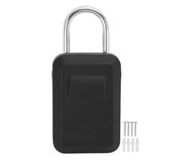 Tyenaza Caja de Bloqueo de Llaves para Exterior, Caja de Bloqueo de Montaje en Pared para Llaves con código, Caja de Almacenamiento Segura para Llaves Combinación de 4 dígitos, Caja de (Plata)
