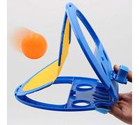 Tyenaza Children atrapa y lanzan una Raqueta de Juego de Juego de Bola de Mano Juguete al Aire Libre para niños de la Familia para niños, Azul Negro 2 Raza 4 Bola (21 * 20cm) (Azul)