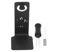 Tyenaza Coffee Distribution Tool with Stand, 0.35mm Stainless Steel Needles Adjustable Magnetic Coffee Stirrer Aluminum Alloy Handle