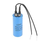 Tyenaza Condensador 50 uf, Condensadors de Arranque del Motor CD60 250V 50uf, Capacitor de Microfaradio con Cable Conductor, Capacitors de Funcionamiento del Motor, para Lavadora Bomba Secadora