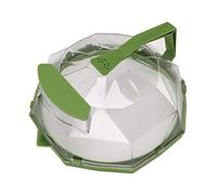 Tyenaza Cubierta para Salpicaduras de Microondas, Cubierta para Microondas para Alimentos para Cocina, Transparente Protección contra Salpicaduras, con Mango de Extensión para Cocinar Cocina(Verde)