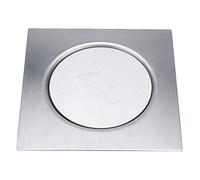 Tyenaza Desagüe de Piso de Acero Inoxidable para baño, Ducha, desagüe con Pedal, Tipo de Rebote, desagüe de Piso para baño, baño, Garaje(5inch-Brushed)