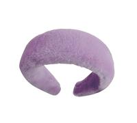 Tyenaza Diadema de Maquillaje, Diadema para el Cabello, Diadema Ancha de Moda, Diadema de Felpa, decoración Antideslizante para Traje de Lavado (Aro pelo conejo morado)