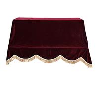 Tyenaza Funda para piano, 78,7 x 59,1 pulgadas, funda protectora duradera para piano vertical, accesorio de tela Pleuche (Red)