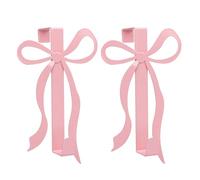 Tyenaza Gancho para puerta de Metal con lazo rosa, colgador de toallas para armarios, sala de estar, baño, dormitorio y cocina, 2 uds.
