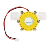 Tyenaza Generador de Turbina de Agua, F50 80V Generador Hidroeléctrico Miniatura de CC Regulado, Mini Turbina de Agua Estable Herramienta de Carga de Agua, para el Hogar Industrial Amarillo