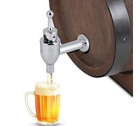 Tyenaza Grifo de barril de vino, grifo de cobre para vino, barril de cerveza, dispensador de bebidas, espita de repuesto(12mm-Cromo)