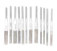 Tyenaza - Juego de 12 limas de diamante para máquina cónica de vástago de 0.118 in para molienda alternativa, juego de limas de aguja