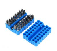 Tyenaza Juego de 33 Puntas de Destornillador Huecas, Puntas de Destornillador Multifuncional con Caja, para Apretar Tornillos de Seguridad (Punta Plana, Phillips, Torx, en U, 25 mm de Largo y Corto)