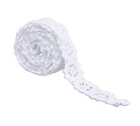 Tyenaza Lace Ribbon, 20 Yards 1.5cm Width Retro Style Touch Comfort Feel Good Lace Design for Clothes Shoes Hats Bags (White)