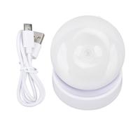 Tyenaza LED Motion Sensor Night Light ABS 360 Degree Rotating Rechargeable Induction Wall Lamp for Stair Closet Hallway Bedroom (Cool Light)