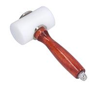 Tyenaza Martillo para tallar cuero, mango de madera duradero y antideslizante, martillo de nailon para estampar cuero cosido