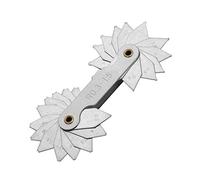 Tyenaza Medidor de Radio, Medidor Filetes Radio Acero Inoxidable, Herramienta de MedicióN CóNcava PortáTil Convexa, Herramienta de Medición de Rosca Métrica Acero Inox, para Medir el Radio(R0.3-1.5MM)