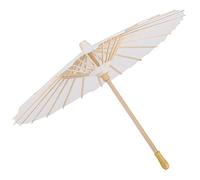 Tyenaza Mini Sombrilla de Papel Blanca, Sombrilla Decorativa de 40 cm de Diámetro opening, Ideal para Bodas, Fiestas y Decoración de Verano (Diameter 40cm)