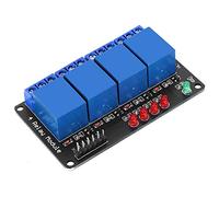 Tyenaza Módulo de relé de 4 vías Placa Negra de bajo Nivel 3V con luz indicadora para Control de electrodomésticos